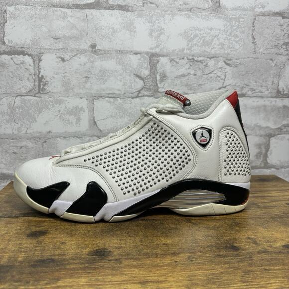 Supreme Nike Air Jordan 14 Retro Sneakers 2019 White Chrome Size 10 BV7630-106 main image 8